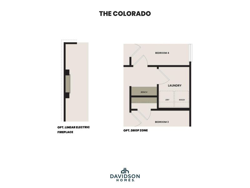 2D floor plan layout for the The Colorado F by Davidson Homes LLC in Heartland, Heartland, TX (Image 4).