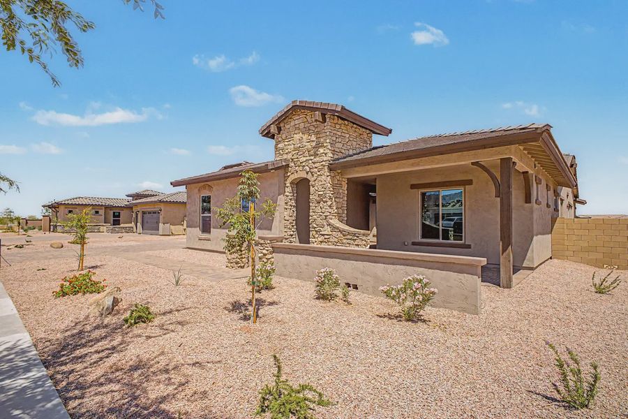 Exterior details and patio area of a home in Bellero Estates, Queen Creek (Image 3).