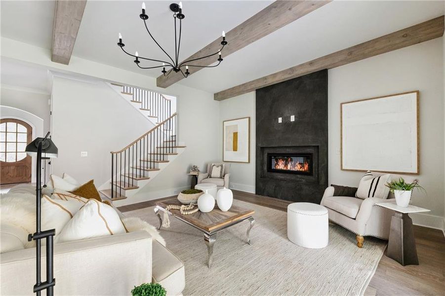 Furnished interior view inside a new home in , Acworth (Image 5). Furnished interior view inside a new home in , Acworth (Image 5).