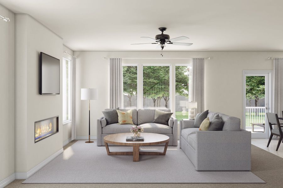 Furnished interior view inside a new home in Mason Woods, Cypress (Image 12). Furnished interior view inside a new home in Mason Woods, Cypress (Image 12).