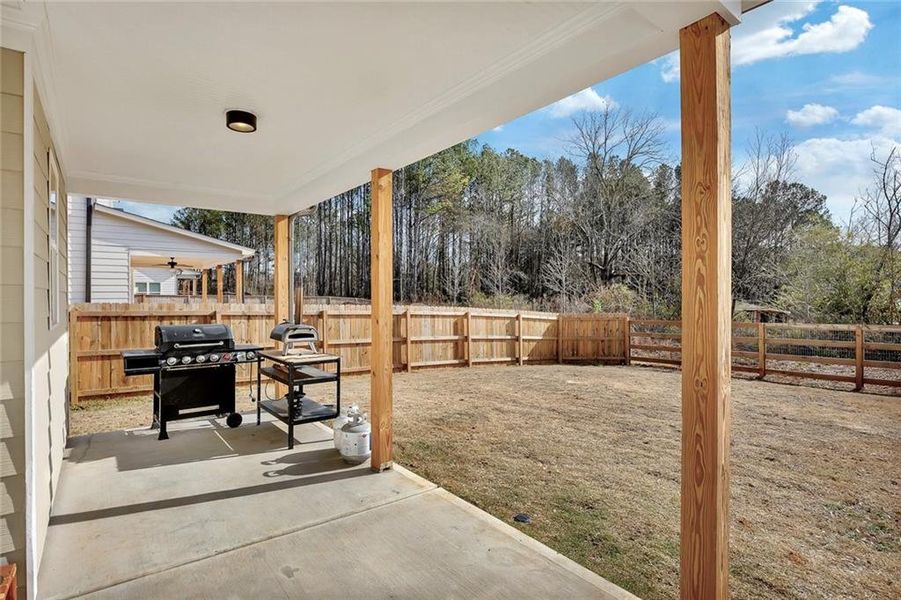 Exterior details and patio area of a home in , Marietta (Image 28).