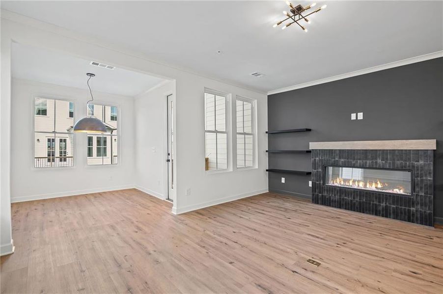 Spacious, unfurnished interior of a new home in The Village at River Green, Canton (Image 34).