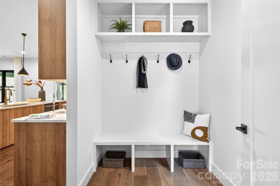 Custom mudroom cabinetry
