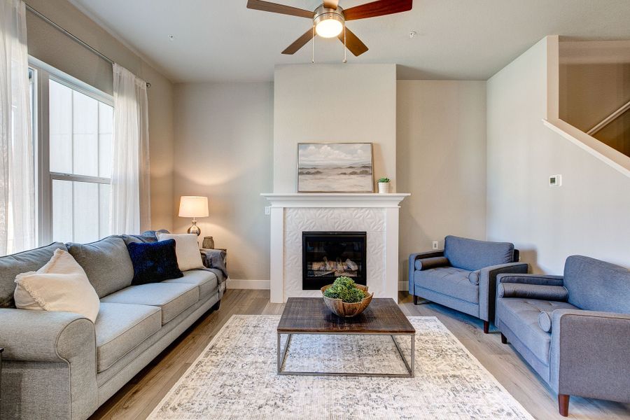 Representative furnished interior of a home built from the The Barrington 2 by Landmark Homes in Highlands at Fox Hill, Longmont (Image 12). Representative furnished interior of a home built from the The Barrington 2 by Landmark Homes in Highlands at Fox Hill, Longmont (Image 12).