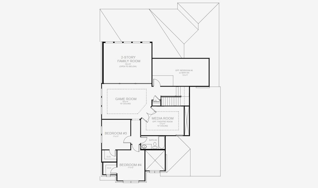 2D floor plan layout of this home in The Lakes Of Somercrest 60', Midlothian, TX (Image 3). 2D floor plan layout of this home in The Lakes Of Somercrest 60', Midlothian, TX (Image 3).