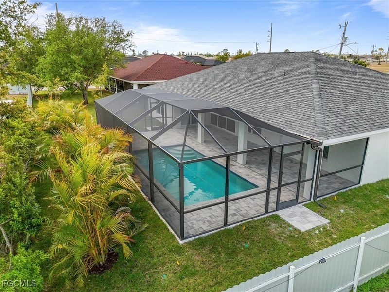 Exterior details and patio area of a home in Cape Coral, Cape Coral (Image 24).