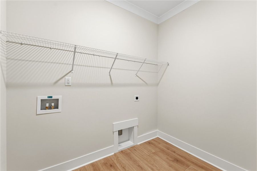 Ready for your appliances, this dedicated laundry