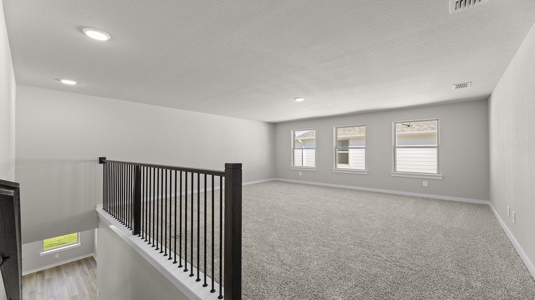 Spacious, unfurnished interior of a new home in Keeneland, Aubrey (Image 24). Spacious, unfurnished interior of a new home in Keeneland, Aubrey (Image 24).