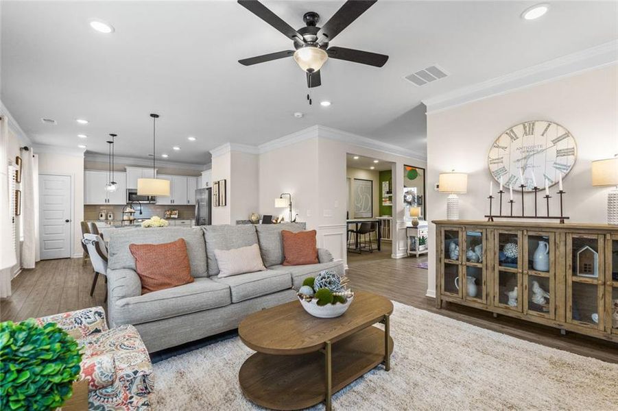 Furnished interior view inside a new home in Varnell Preserve, Dalton (Image 11).
