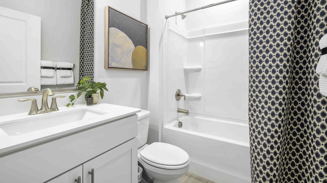 Furnished interior view inside a new home in The Meadows at Kinsley, Jamestown (Image 9). Furnished interior view inside a new home in The Meadows at Kinsley, Jamestown (Image 9).