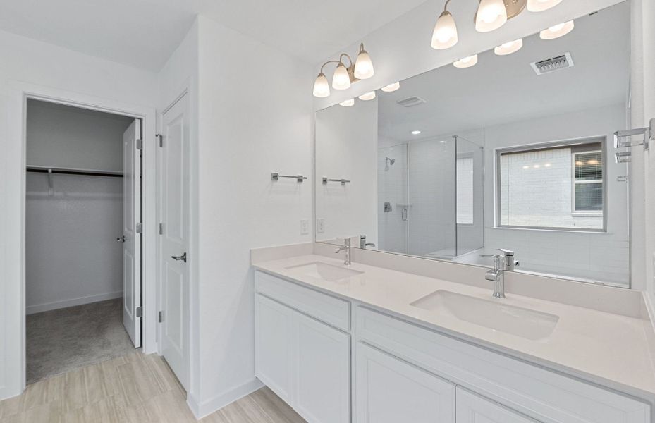 Furnished interior view inside a new home in Wolf Ranch, Georgetown (Image 6). Furnished interior view inside a new home in Wolf Ranch, Georgetown (Image 6).