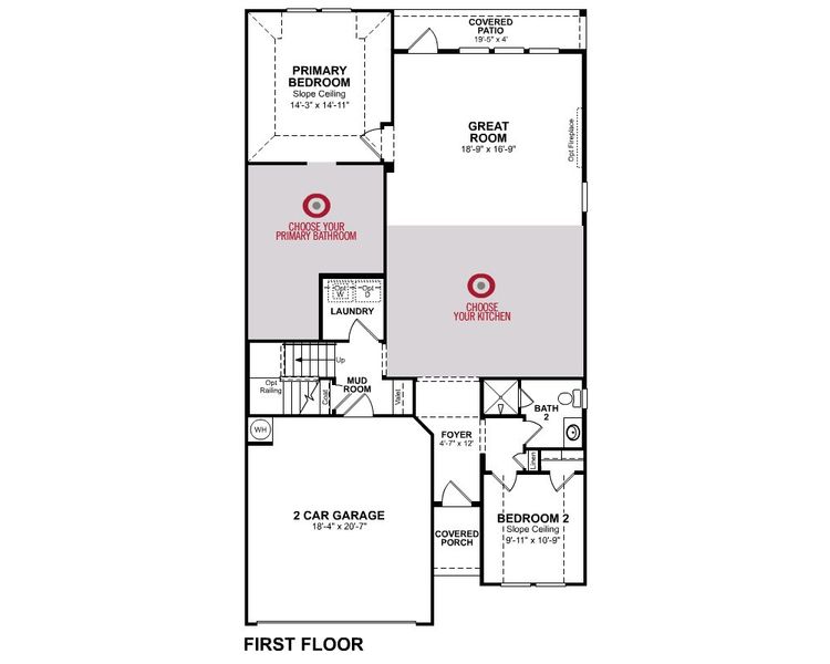 2D floor plan layout for the Grand Rouge by Beazer Homes in Meridiana, Manvel, TX (Image 3).