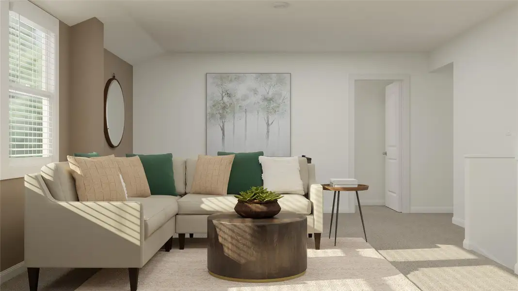 Furnished interior view inside a new home in Lively Ranch: Highlands Collection, Georgetown (Image 12).