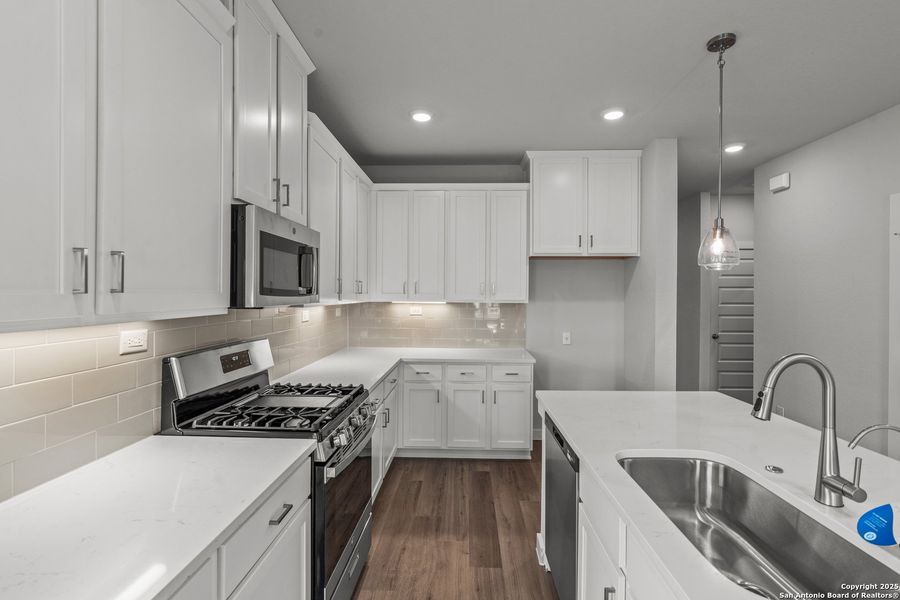 Furnished interior view inside a new home in August Fields, New Braunfels (Image 7).