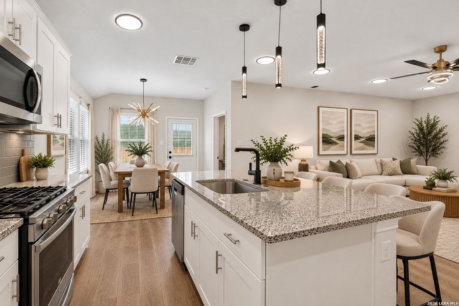 Furnished interior view inside a new home in Saengerhalle Meadows, New Braunfels (Image 18).