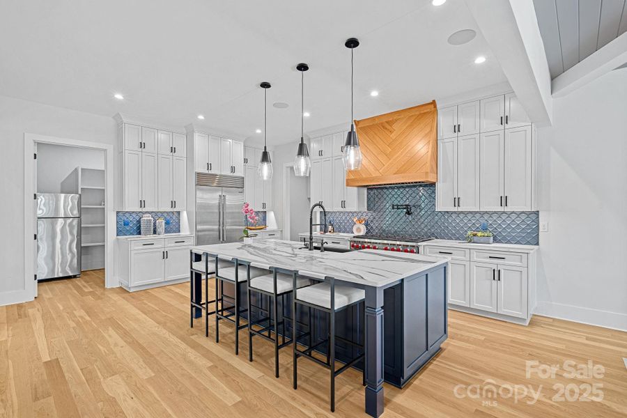 One of a kind custom wood range hood