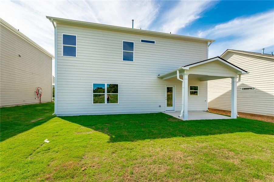 Front exterior of a new home in Capstone Estates, Apison, TN, highlighting curb appeal (Image 22).