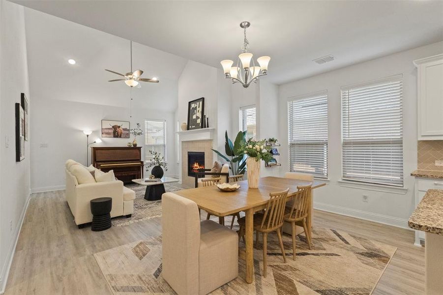 Furnished interior view inside a new home in Mustang Lakes 74', Celina (Image 23).