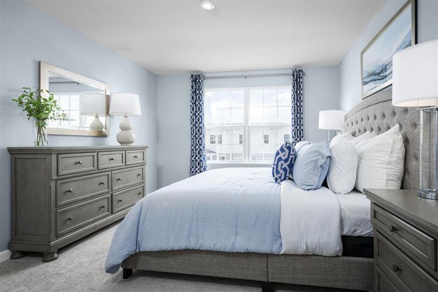 Representative furnished interior of a home built from the Piper End Unit by Ryan Homes in Terra Lago Townhomes, Indiantown (Image 10).