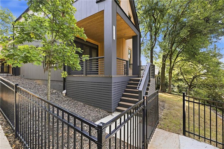 Exterior details and patio area of a home in , Atlanta (Image 3).