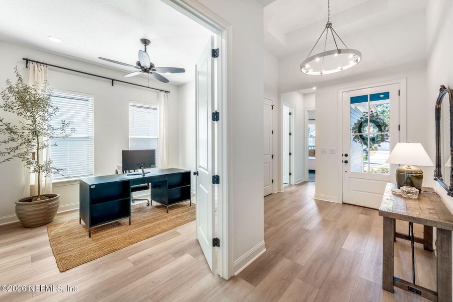 Furnished interior view inside a new home in Palm Crest at Seabrook, Ponte Vedra (Image 32). Furnished interior view inside a new home in Palm Crest at Seabrook, Ponte Vedra (Image 32).