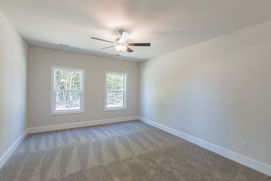 Representative unfurnished interior of a home built from the Habersham II by Great Southern Homes in Old Charleston Acres, Pelion (Image 43).