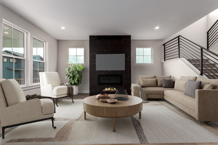 Furnished interior view inside a new home in West Grange, Longmont (Image 8).