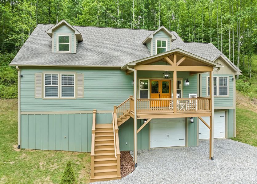 Exterior details and patio area of a home in , Waynesville (Image 26).