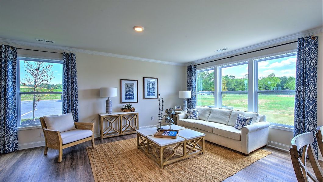 Furnished interior view inside a new home in Townes at Tap Root Farms, Fletcher (Image 8).