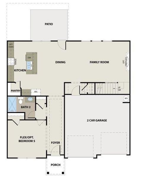 2D floor plan layout of this home in , Bonaire, GA (Image 3).