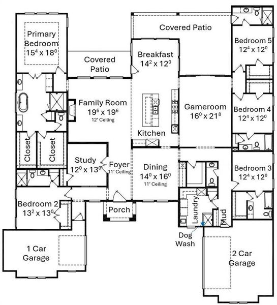 Floor plan. Dimensions are approximate.