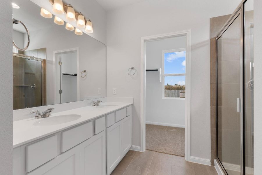 Primary Bath retreat with dual vanities Primary Bath retreat with dual vanities