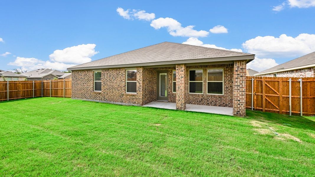Representative exterior photo of a completed home built from the Brenham by D.R. Horton in Liberty Crossing, Royse City, TX (Image 27). Representative exterior photo of a completed home built from the Brenham by D.R. Horton in Liberty Crossing, Royse City, TX (Image 27).