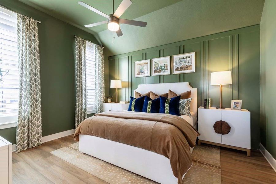 Furnished interior view inside a new home in Pomona: 40ft. lots, Manvel (Image 3).