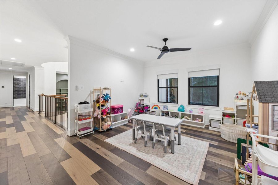 Designed for gathering, the spacious game room provides endless flexibility for recreation, conversation, or casual entertaining. Prewired for future technology, it adapts beautifully to today's lifestyle while remaining timeless in design.