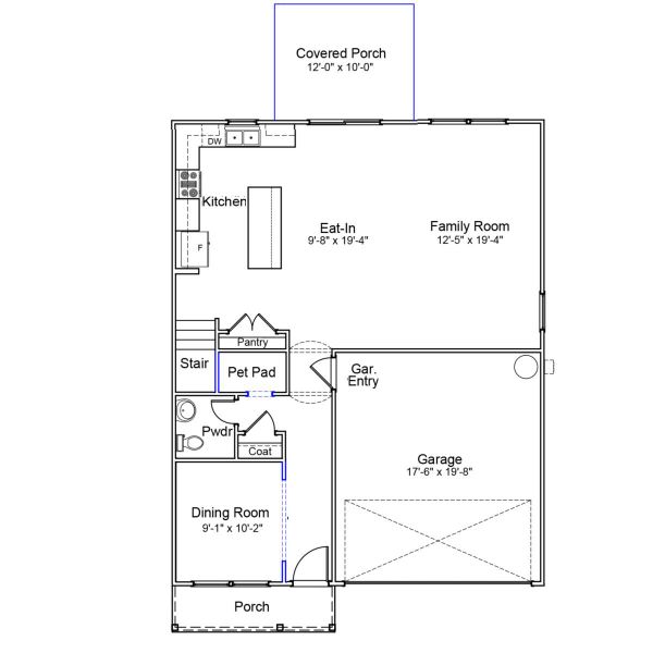 2D floor plan layout of this home in Allston Park, Calabash, NC (Image 3).