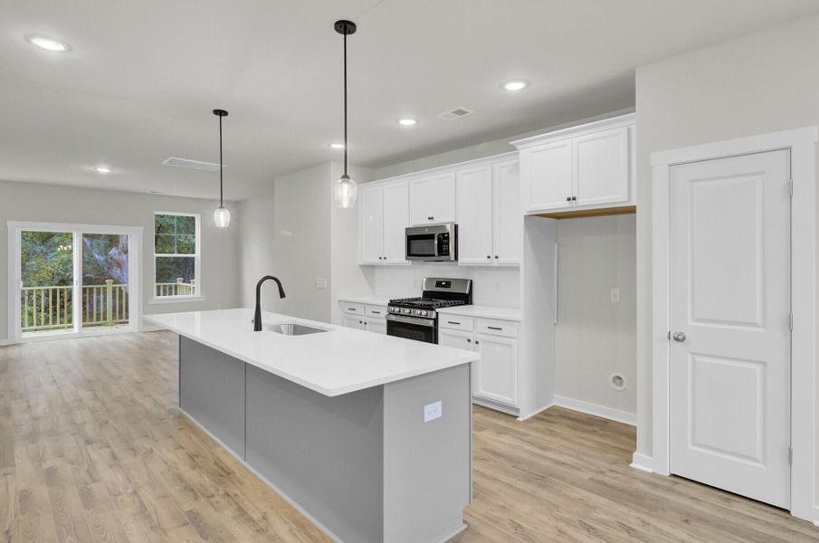 Furnished interior view inside a new home in Indigo Grove Townhomes, Johns Island (Image 7).