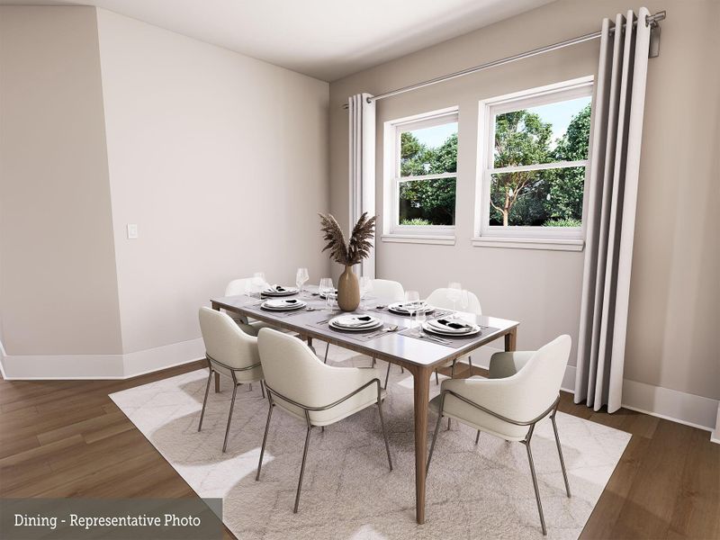 Furnished interior view inside a new home in Meridiana - Terrace Collection, Manvel (Image 6). Furnished interior view inside a new home in Meridiana - Terrace Collection, Manvel (Image 6).