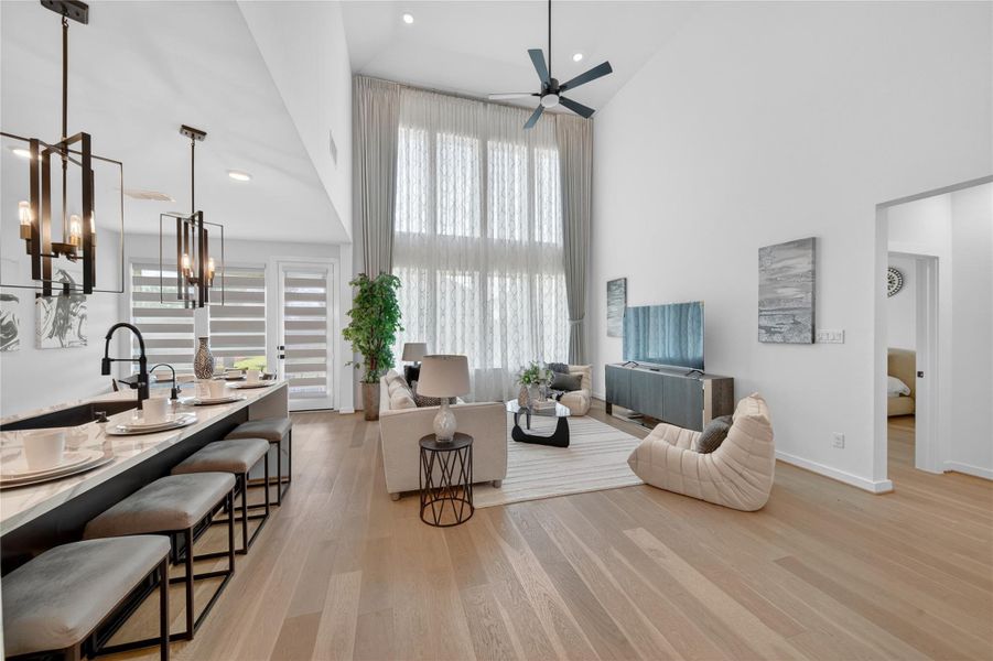 High Ceiling Family Room