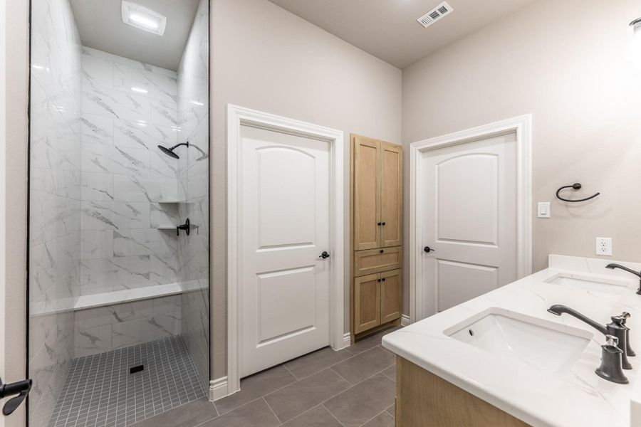 Bathroom with ADA compliant shower
