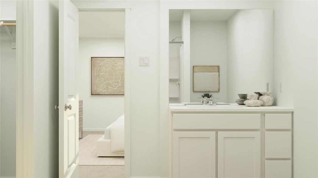 Furnished interior view inside a new home in Synova, Crosby (Image 12).