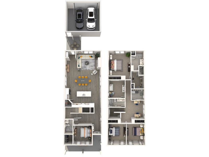 2D floor plan layout for the Marion by Meritage Homes in Poplar Farms, Franklin, TN (Image 4).