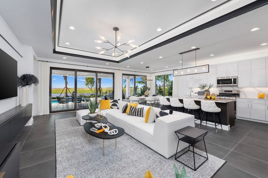 Representative furnished interior of a home built from the Palazzo II by GL Homes in Valencia Vista at Riverland, Port St. Lucie (Image 9).