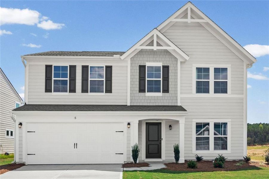Front exterior of a new home in Three Rivers, Rome, GA, highlighting curb appeal (Image 2). Front exterior of a new home in Three Rivers, Rome, GA, highlighting curb appeal (Image 2).
