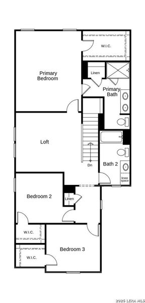 2D floor plan layout of this home in Nagel Crossing, San Antonio, TX (Image 3).