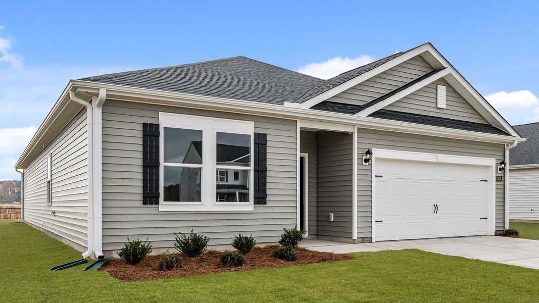 Front exterior of a new home in East Ridge, Ayden, NC, highlighting curb appeal (Image 18).