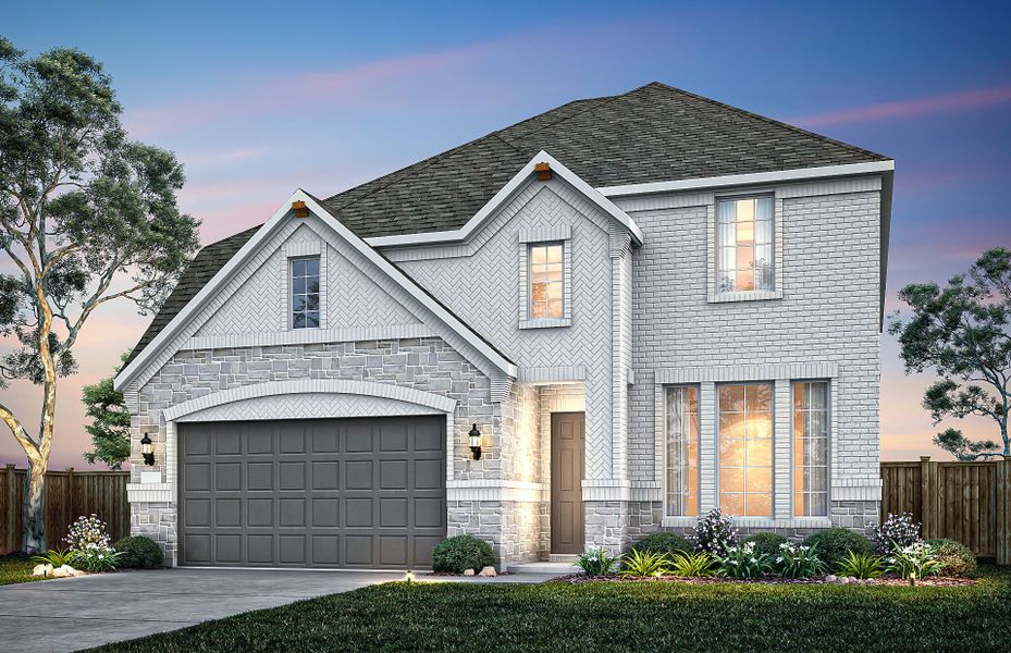 Representative exterior photo of a completed home built from the Hillsboro by Pulte Homes in Saddleback at Santa Rita Ranch, Liberty Hill, TX (Image 5). Representative exterior photo of a completed home built from the Hillsboro by Pulte Homes in Saddleback at Santa Rita Ranch, Liberty Hill, TX (Image 5).