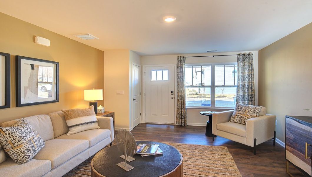 Furnished interior view inside a new home in Wildbrook Village Townhomes, Waynesville (Image 7). Furnished interior view inside a new home in Wildbrook Village Townhomes, Waynesville (Image 7).