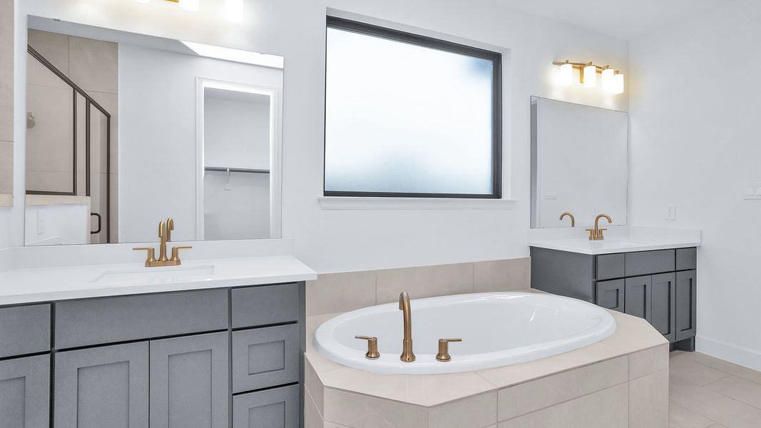 Furnished interior view inside a new home in Bridgeland, Cypress (Image 9).