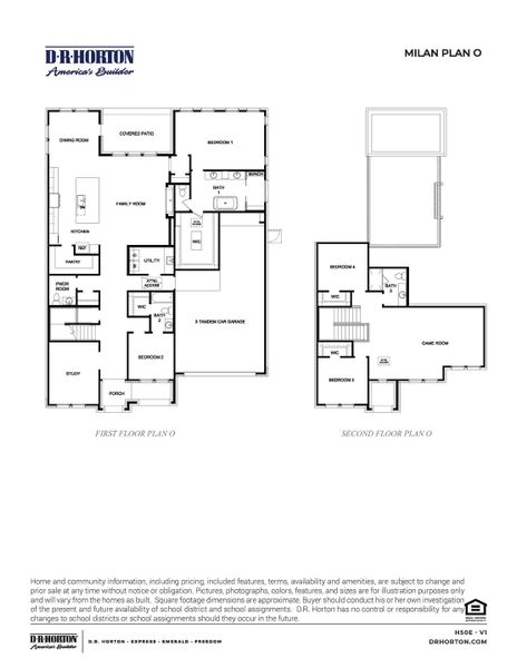 2D floor plan layout for the Milan by D.R. Horton in Friendswood Trails, Friendswood, TX (Image 3). 2D floor plan layout for the Milan by D.R. Horton in Friendswood Trails, Friendswood, TX (Image 3).